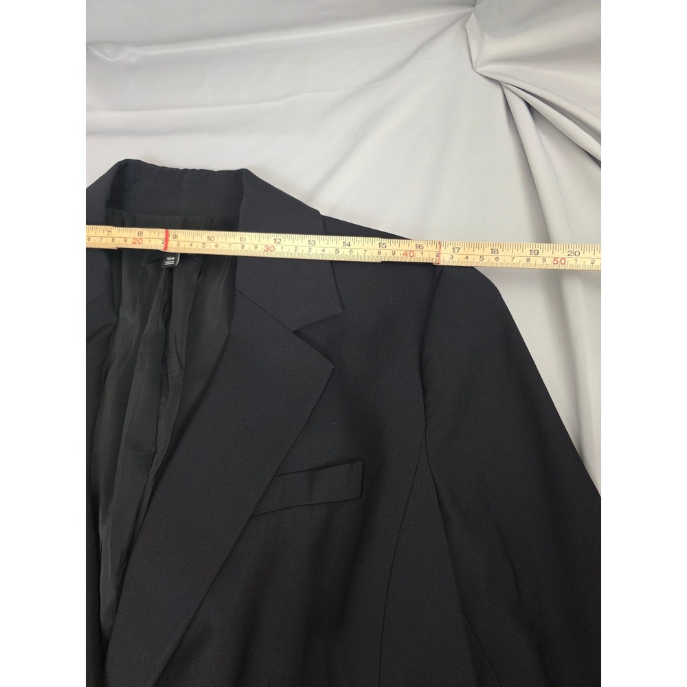 Talbots Woman Black Wool Blend Two Button Blazer Jacket 16W JO1931 - Picture 7 of 16